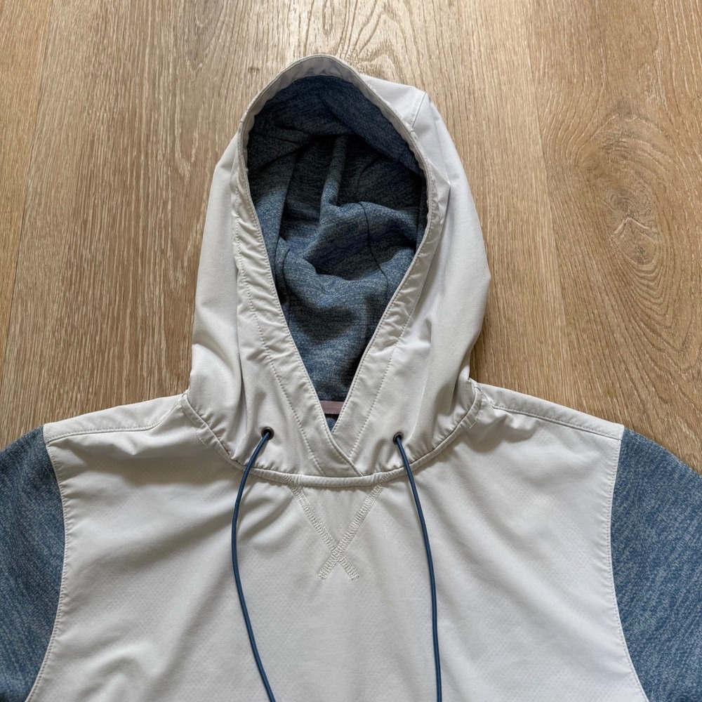 Zero Restriction Tyson Performance Hoodie Mens Small Blue White Golf Pullover - Picture 3 of 8